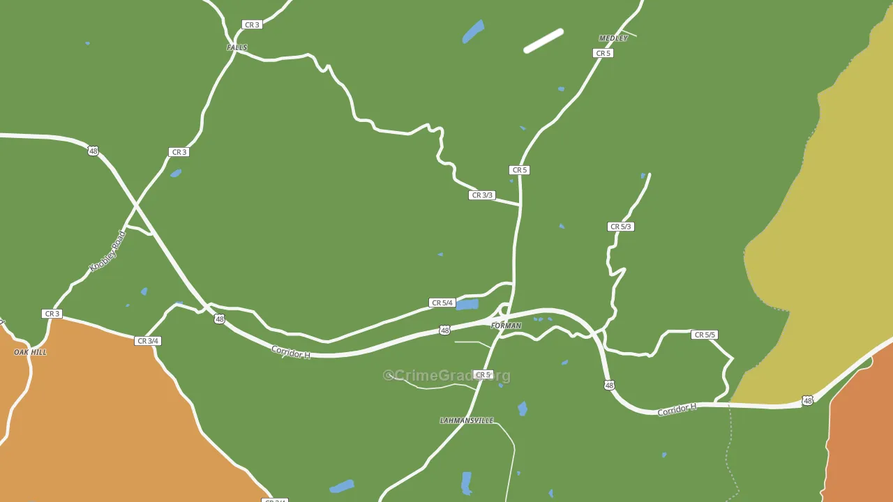 26731, WV Map of Drug-Related Crime Rates