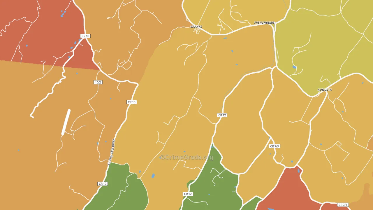 26761, WV Map of Drug-Related Crime Rates