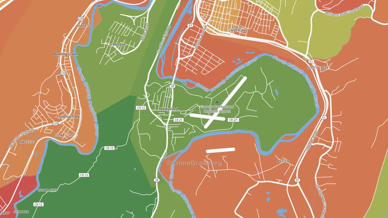 26767, WV Map of Drug-Related Crime Rates