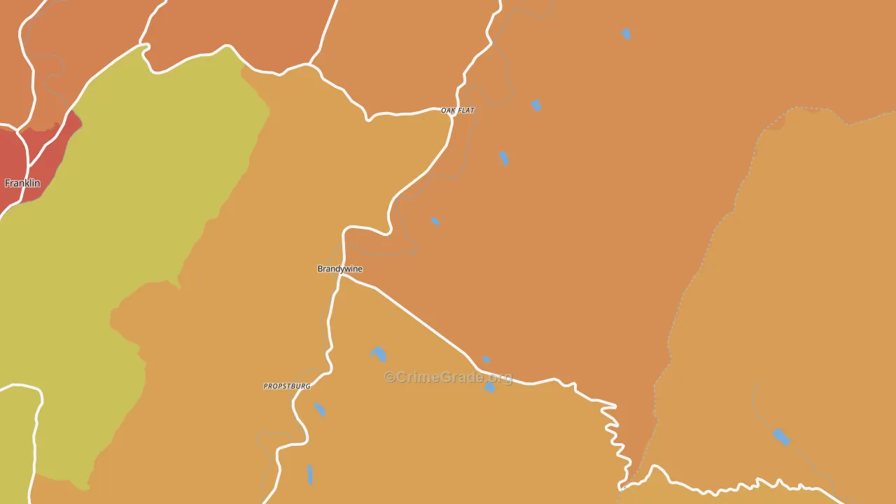 26802, WV Map of Drug-Related Crime Rates