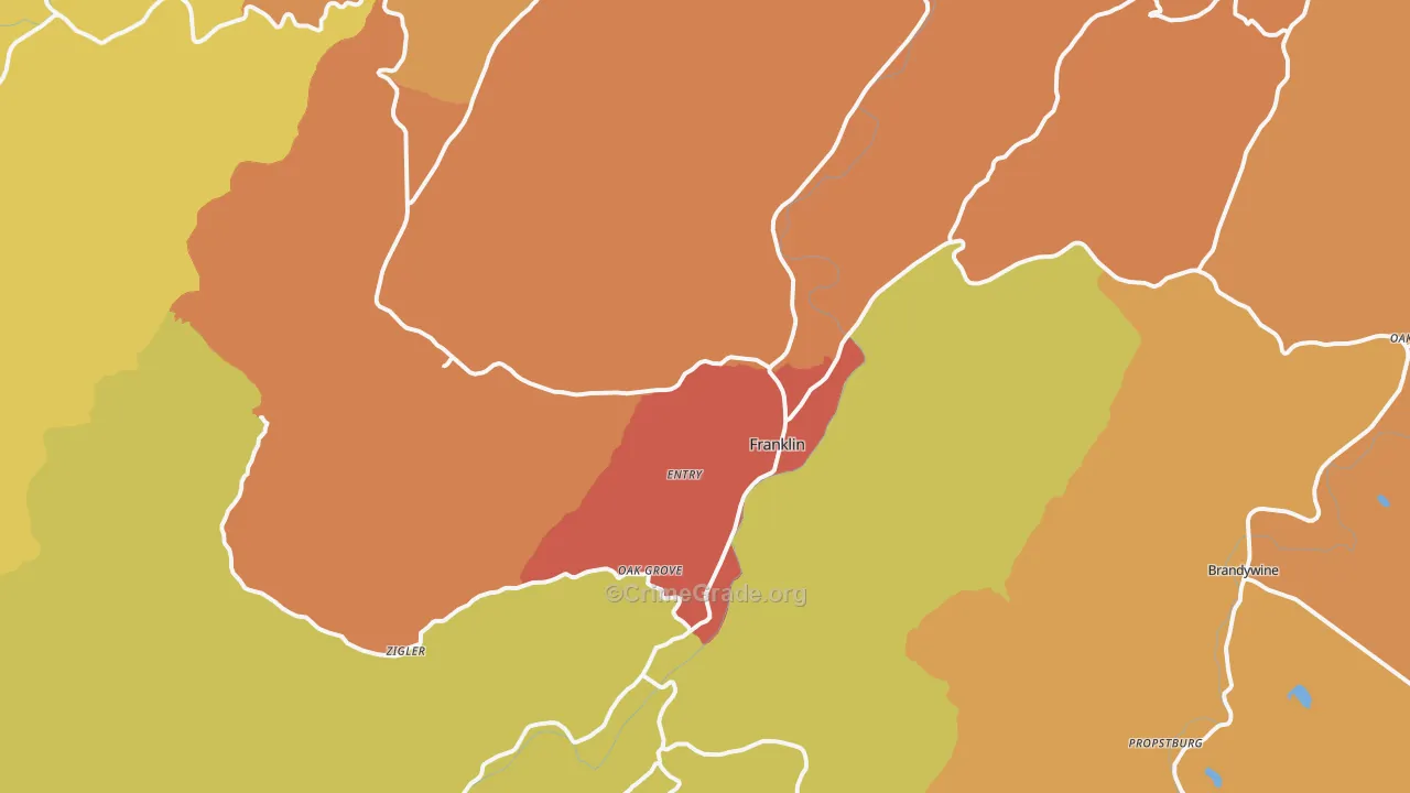 26807, WV Map of Drug-Related Crime Rates