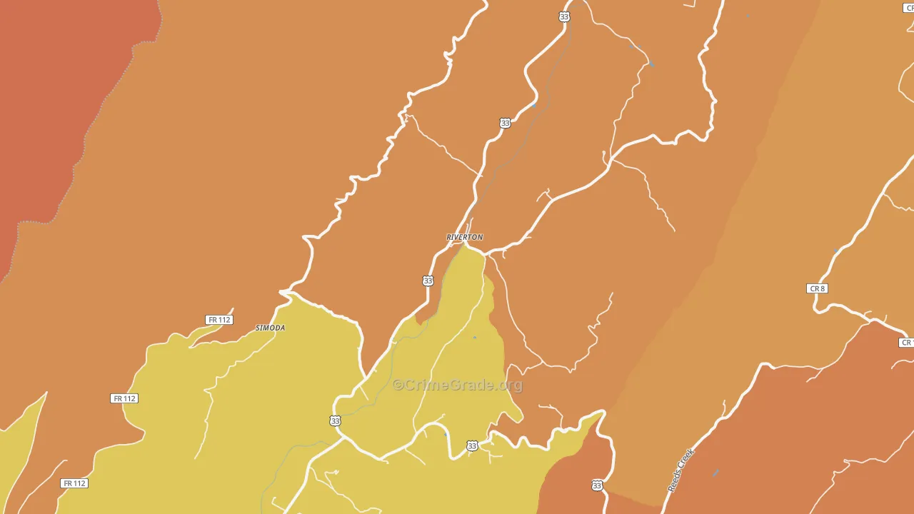 26814, WV Map of Drug-Related Crime Rates