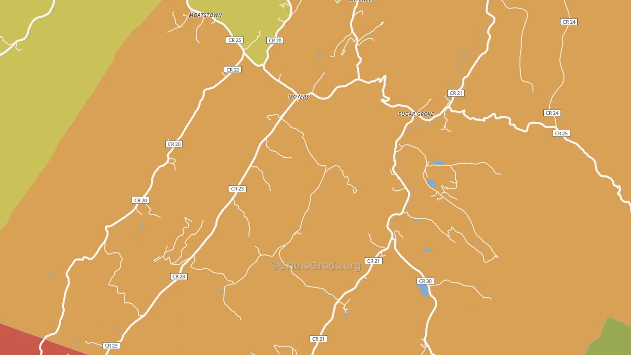 26815, WV Map of Drug-Related Crime Rates