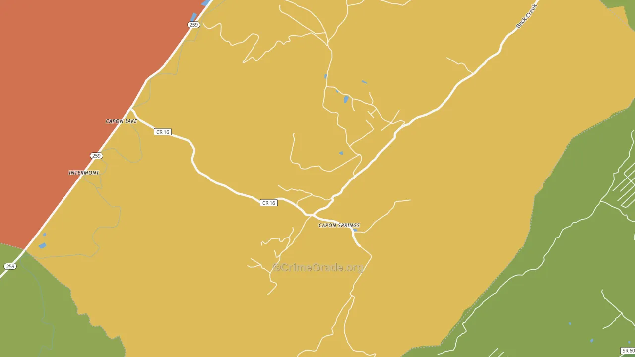 26823, WV Map of Drug-Related Crime Rates