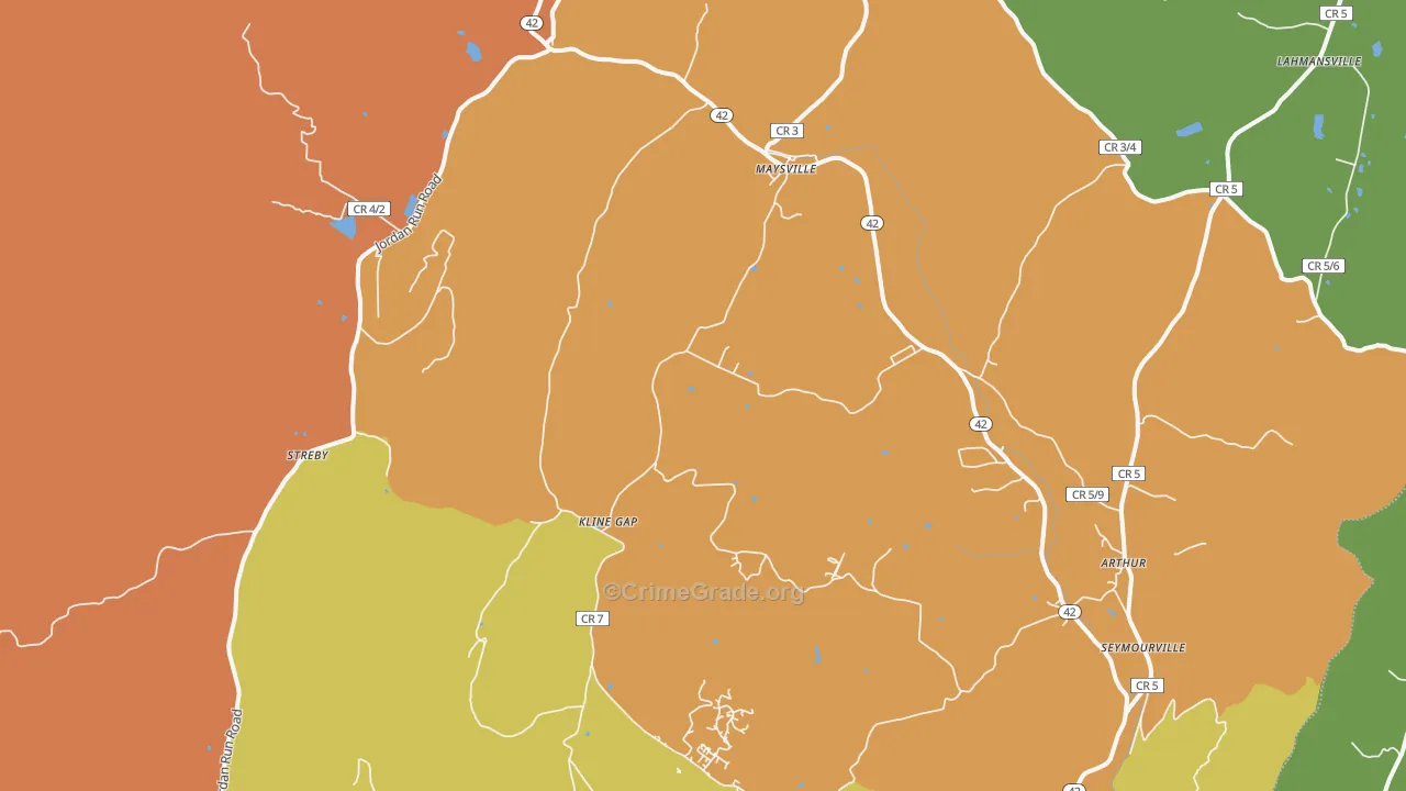 26833, WV Map of Drug-Related Crime Rates
