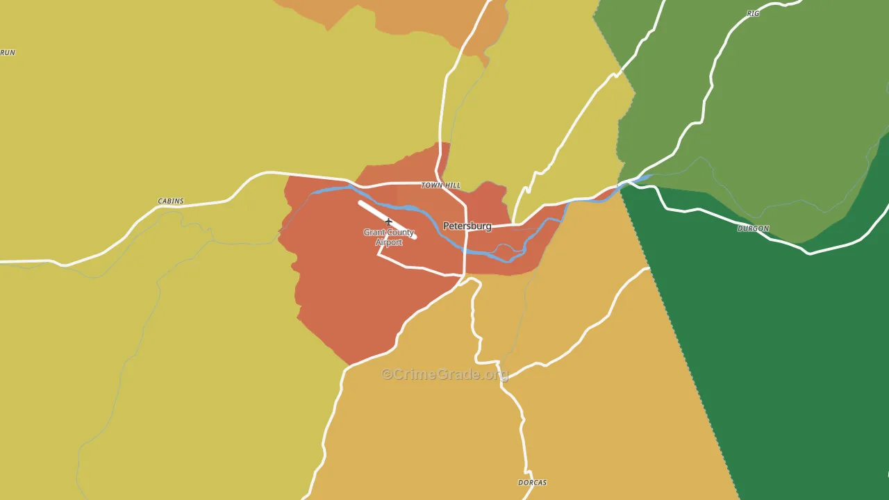 26847, WV Map of Drug-Related Crime Rates