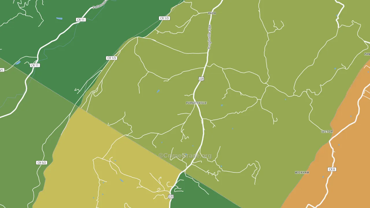 26852, WV Map of Drug-Related Crime Rates
