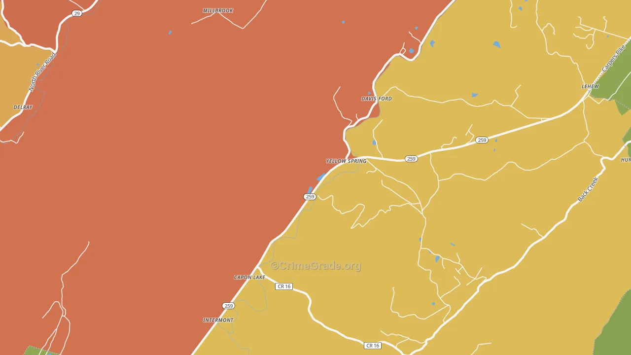 26865, WV Map of Drug-Related Crime Rates