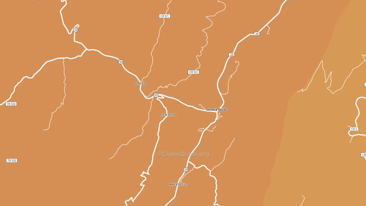 26884, WV Map of Drug-Related Crime Rates