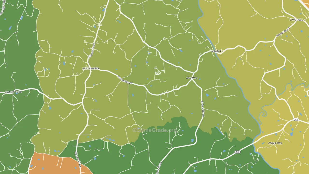 27007, NC Map of Drug-Related Crime Rates