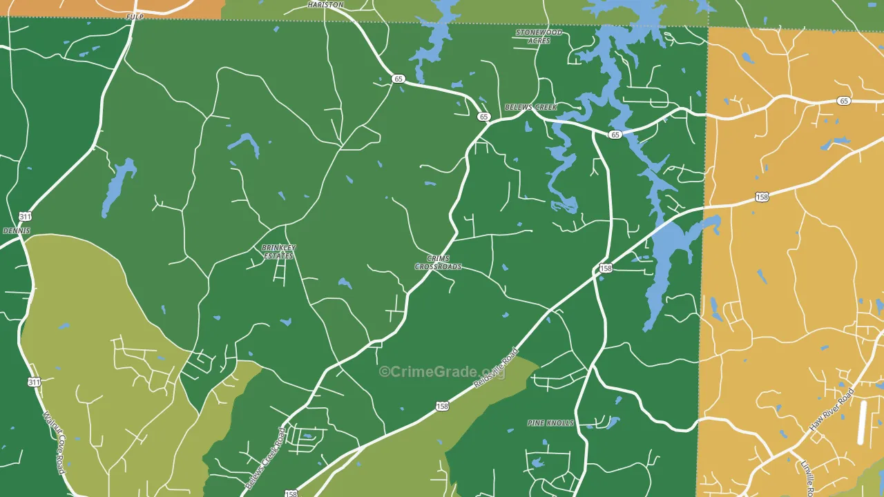 27009, NC Map of Drug-Related Crime Rates