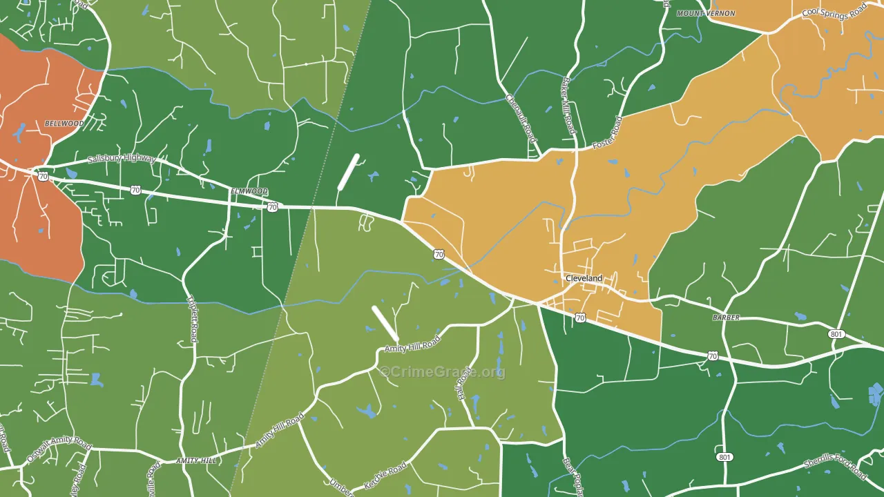 27013, NC Map of Drug-Related Crime Rates