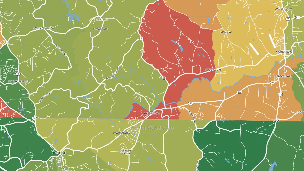 27019, NC Map of Drug-Related Crime Rates