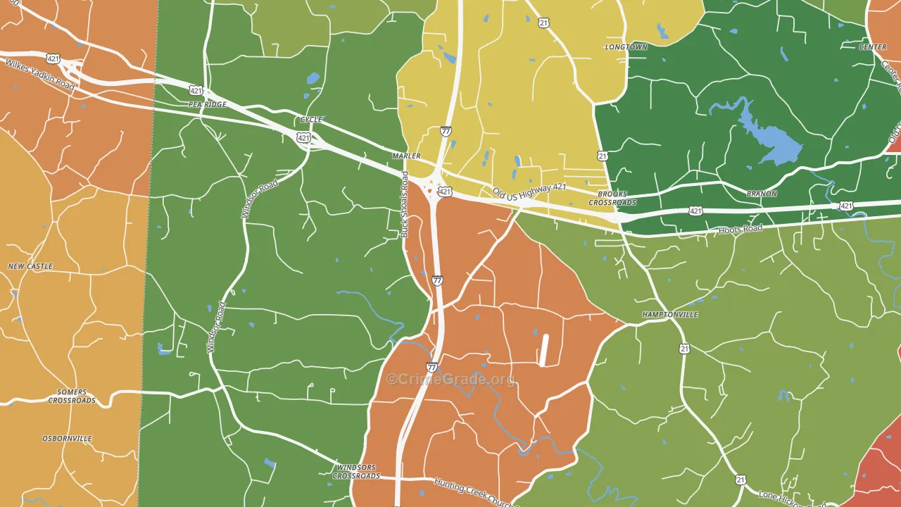 27020, NC Map of Drug-Related Crime Rates