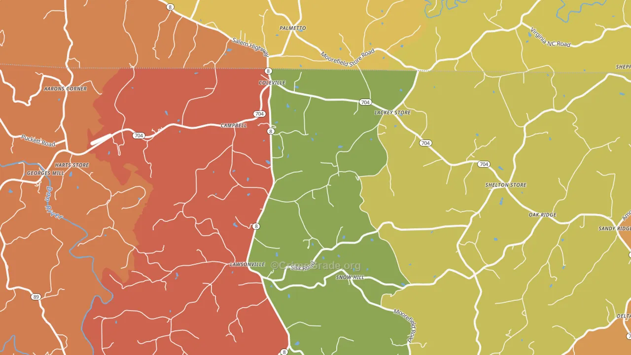 27022, NC Map of Drug-Related Crime Rates