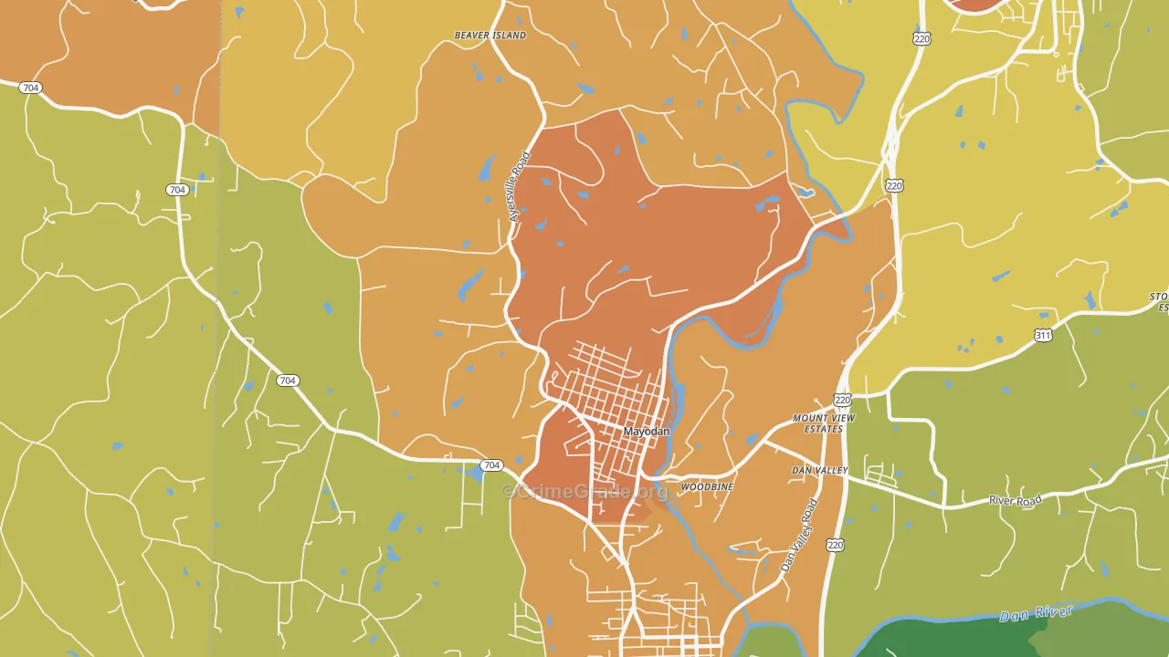 27027, NC Map of Drug-Related Crime Rates