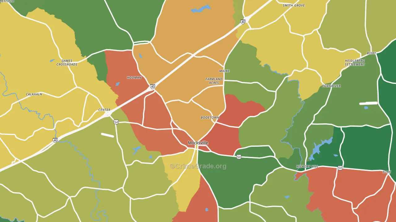 27028, NC Map of Drug-Related Crime Rates