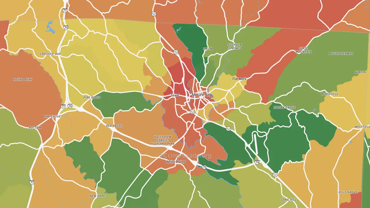27030, NC Map of Drug-Related Crime Rates