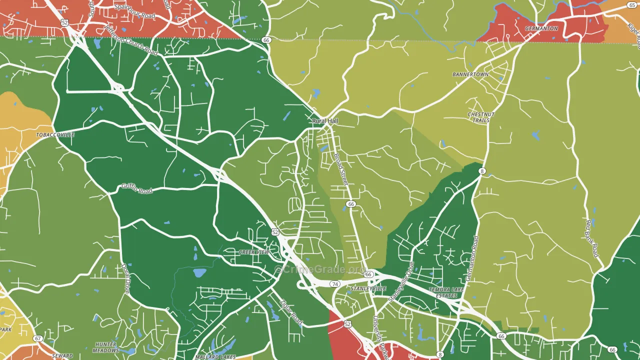 27045, NC Map of Drug-Related Crime Rates