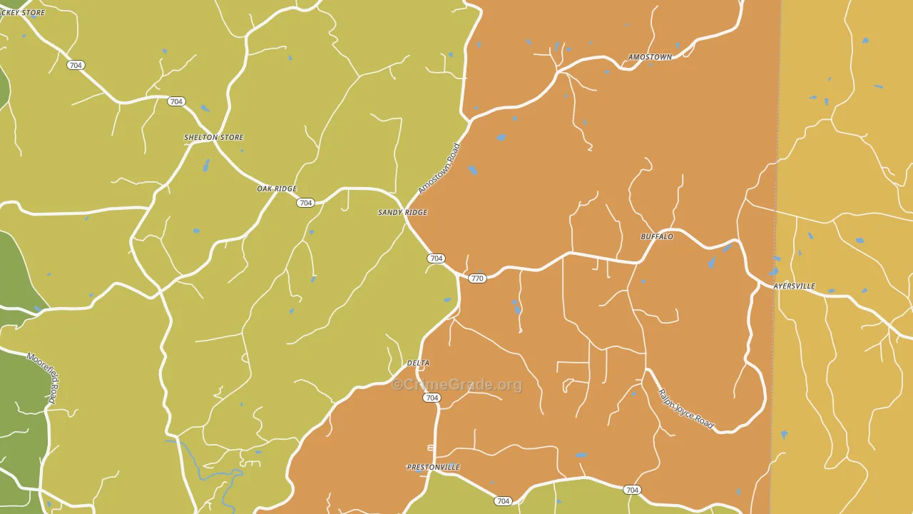 27046, NC Map of Drug-Related Crime Rates