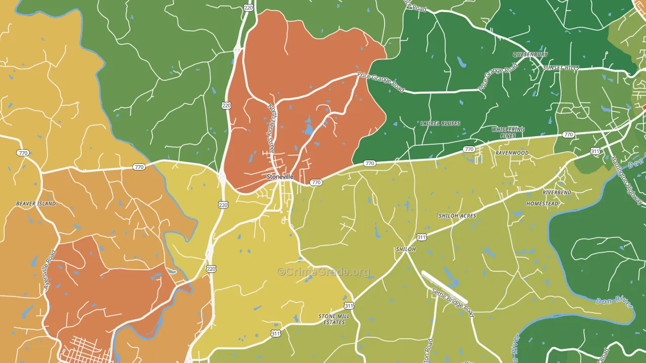 27048, NC Map of Drug-Related Crime Rates
