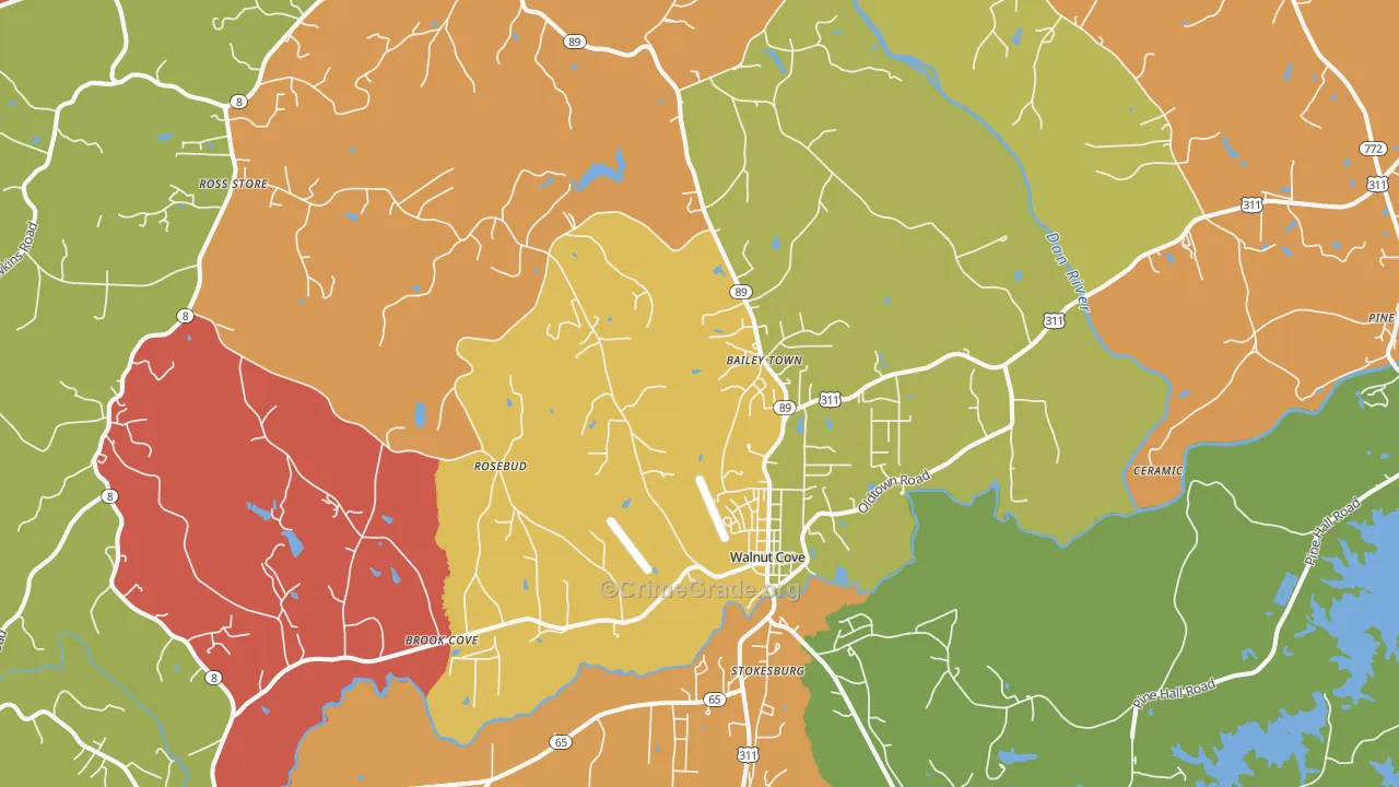 27052, NC Map of Drug-Related Crime Rates