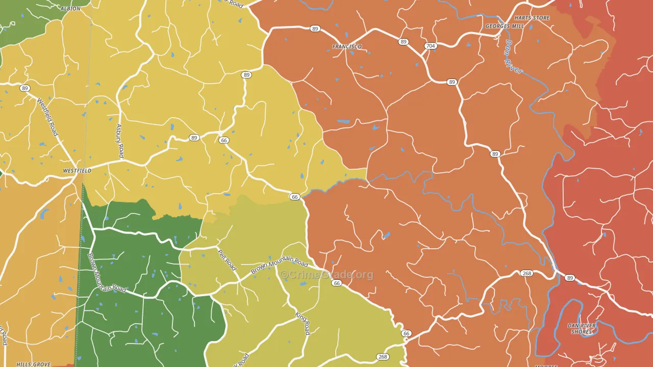 27053, NC Map of Drug-Related Crime Rates