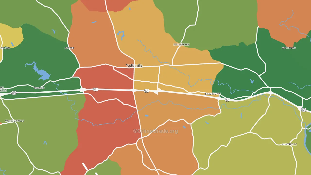 27055, NC Map of Drug-Related Crime Rates