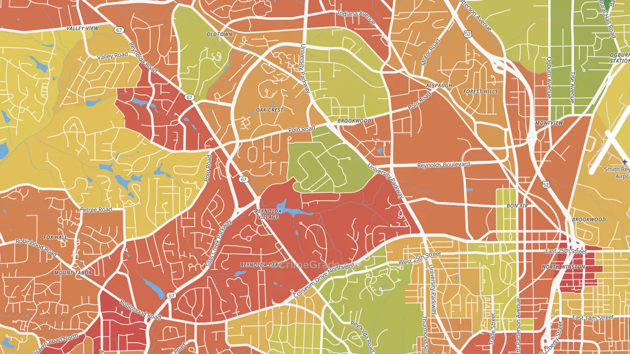 27109, NC Map of Drug-Related Crime Rates