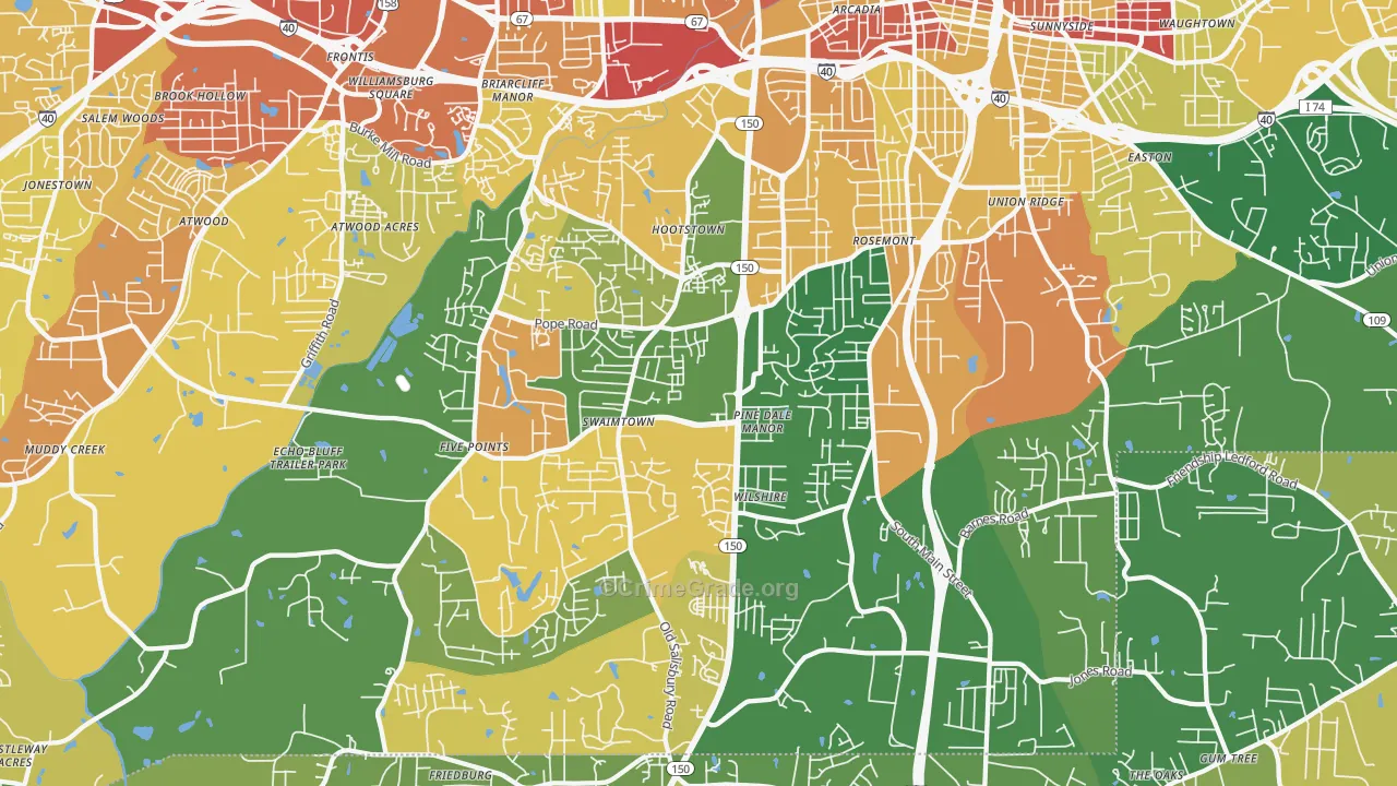 27127, NC Map of Drug-Related Crime Rates