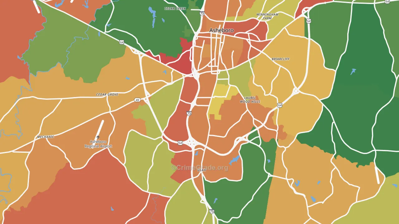 27205, NC Map of Drug-Related Crime Rates