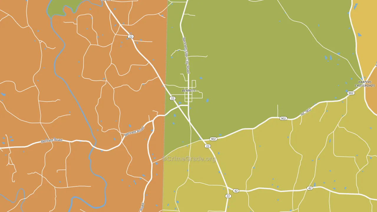 27208, NC Map of Drug-Related Crime Rates