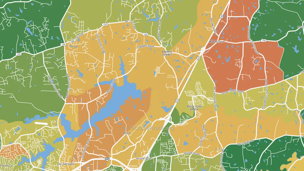 27214, NC Map of Drug-Related Crime Rates