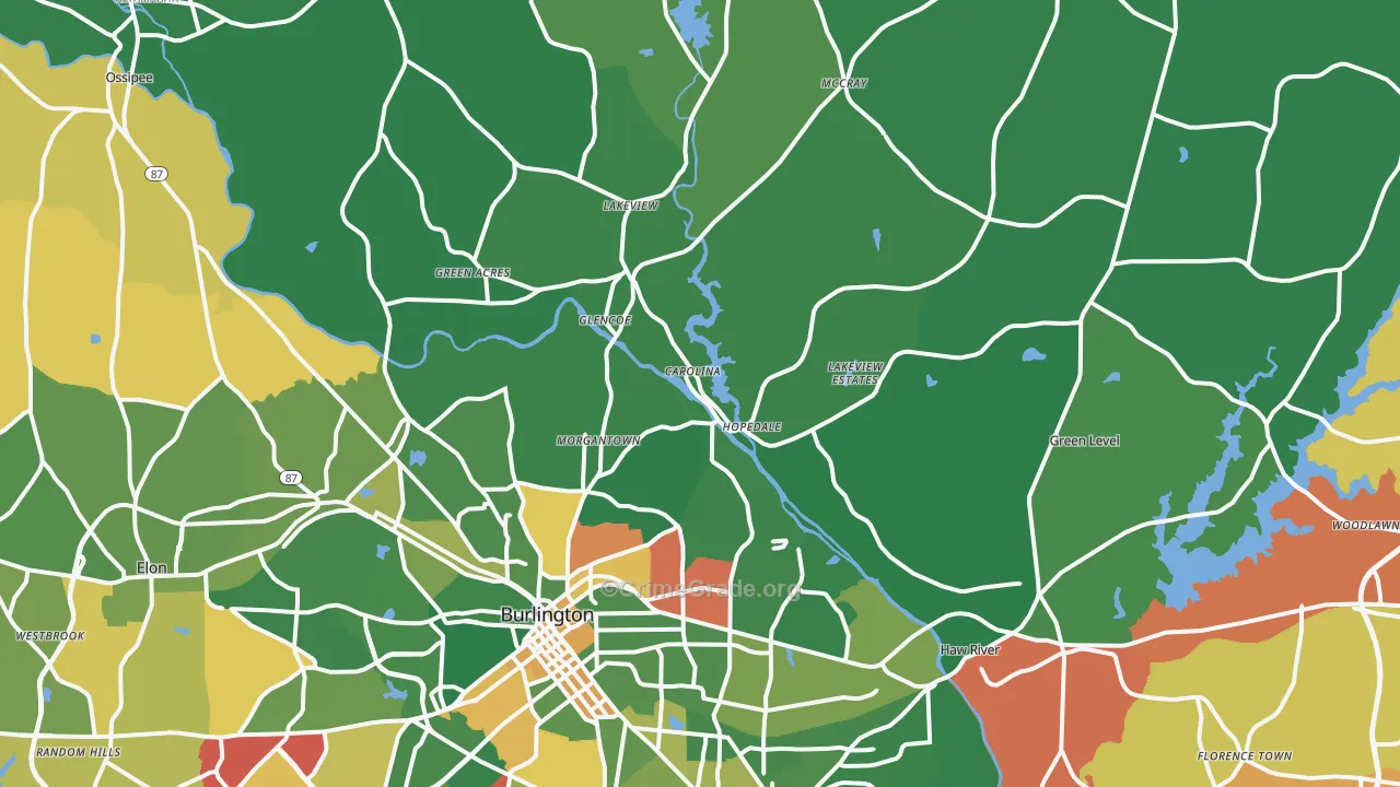 27217, NC Map of Drug-Related Crime Rates