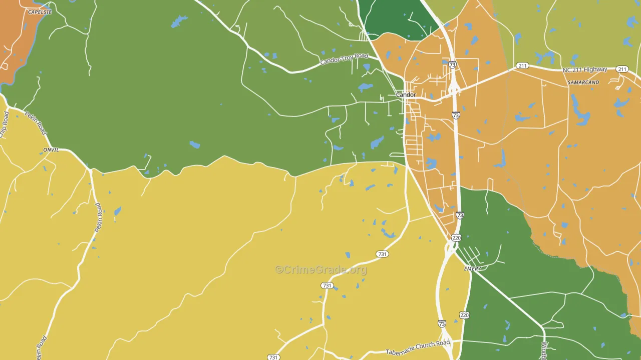 27229, NC Map of Drug-Related Crime Rates