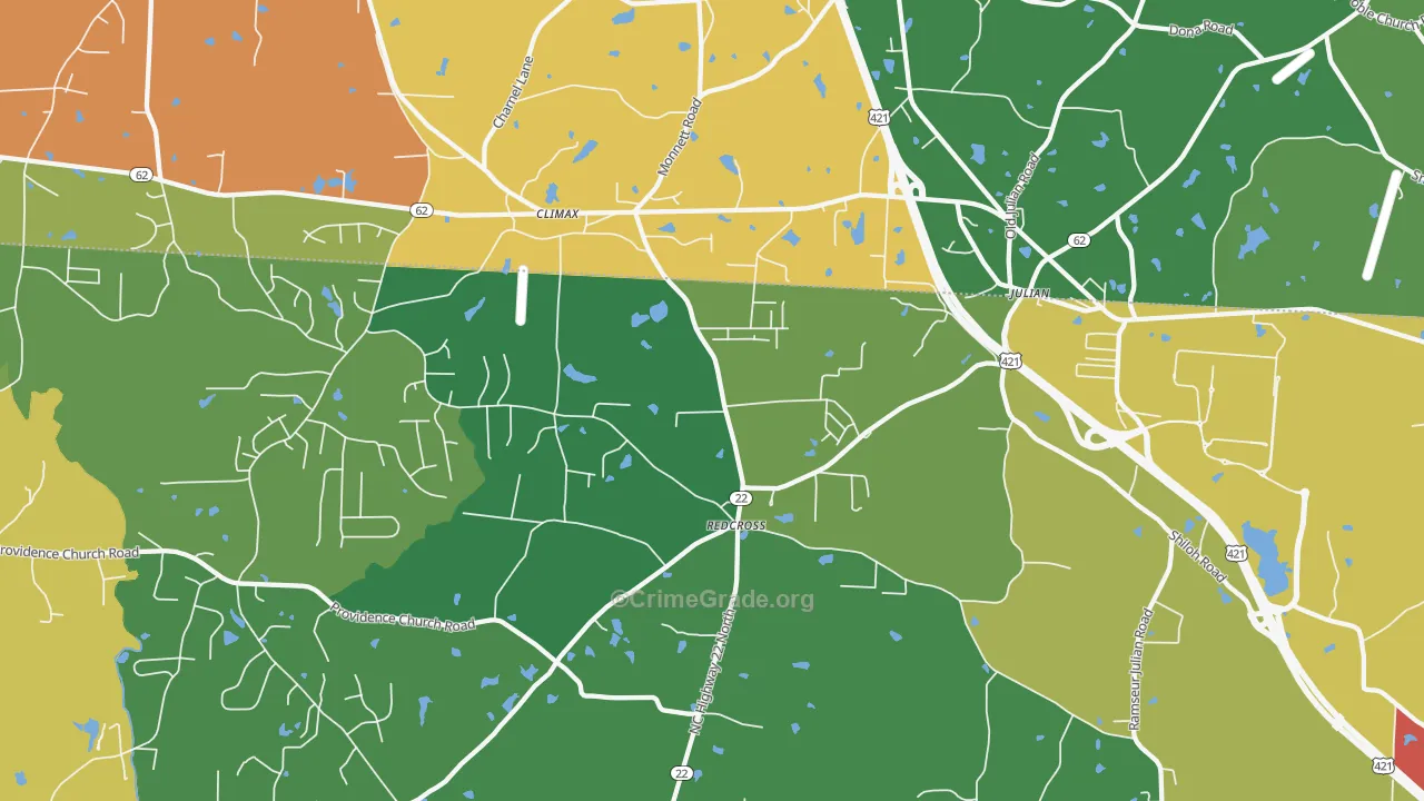 27233, NC Map of Drug-Related Crime Rates