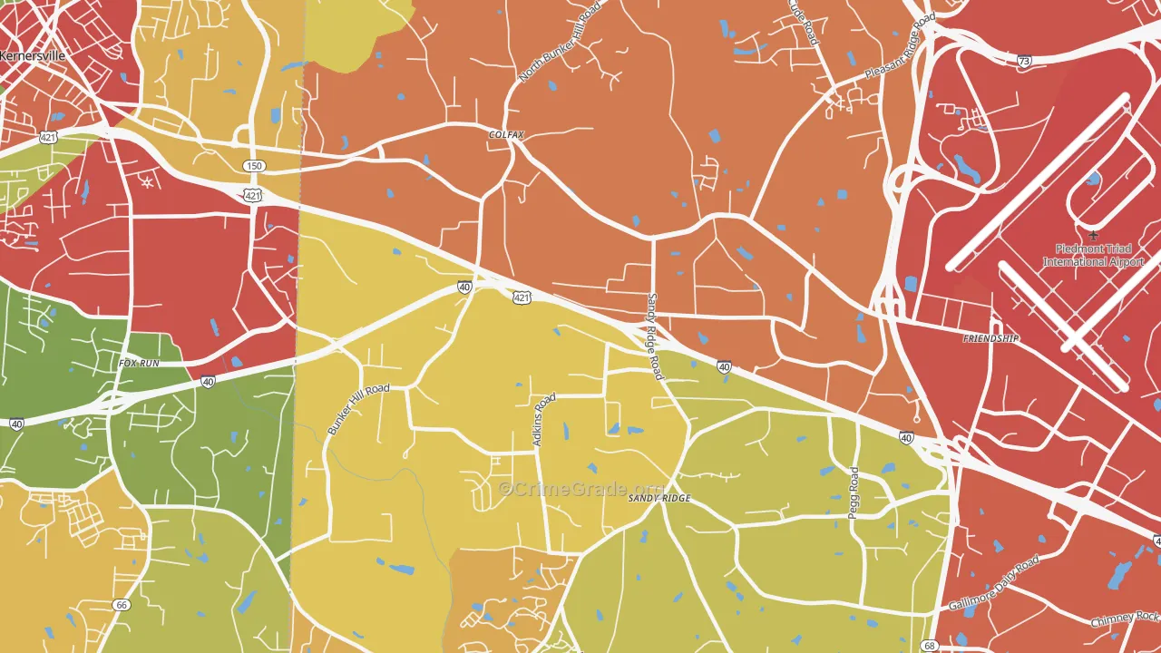 27235, NC Map of Drug-Related Crime Rates