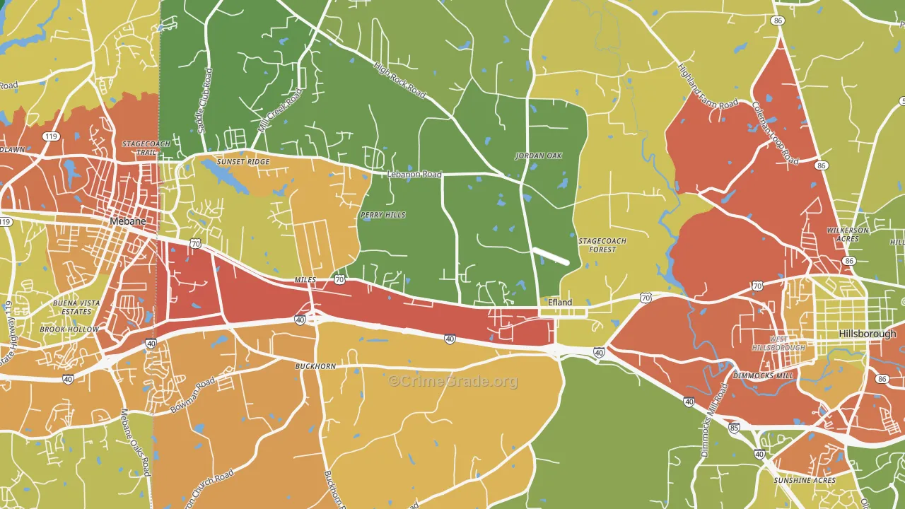 27243, NC Map of Drug-Related Crime Rates