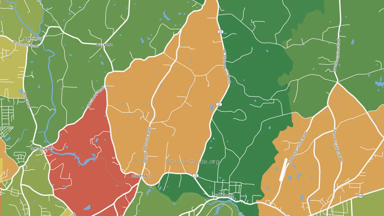 27248, NC Map of Drug-Related Crime Rates