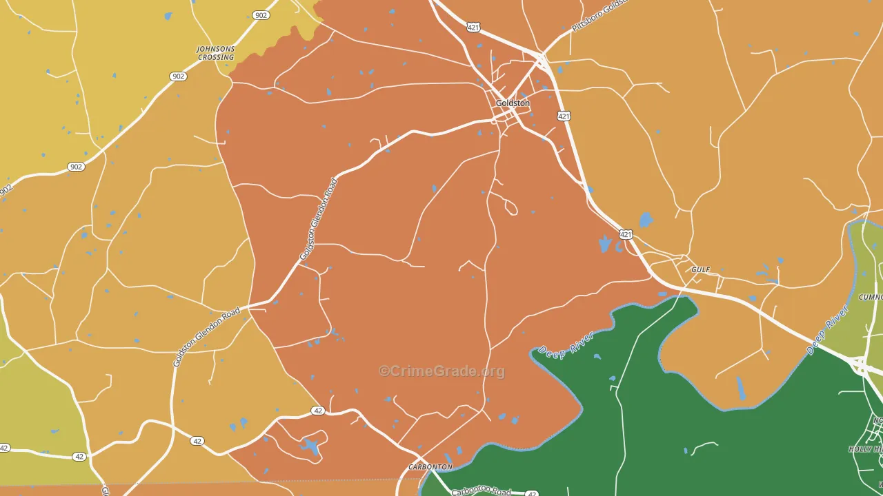 27252, NC Map of Drug-Related Crime Rates