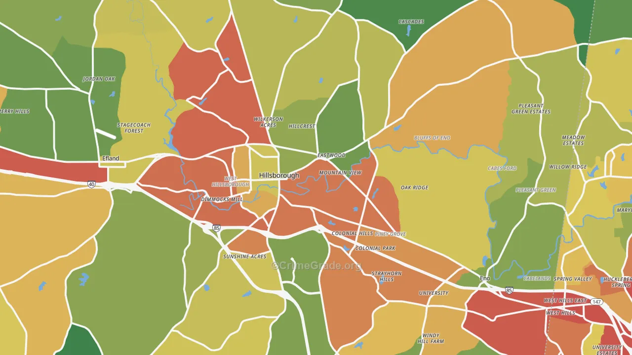 27278, NC Map of Drug-Related Crime Rates