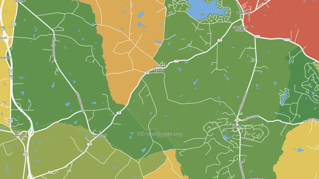 27281, NC Map of Drug-Related Crime Rates