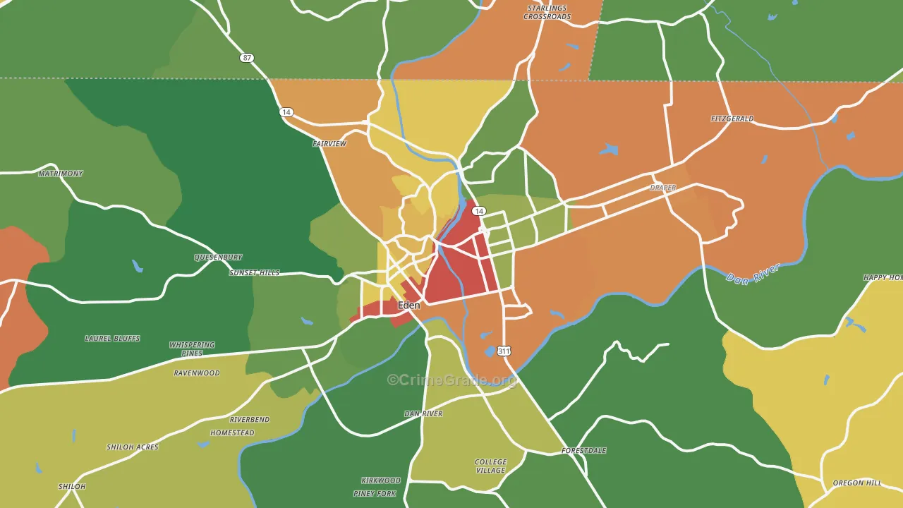 27288, NC Map of Drug-Related Crime Rates