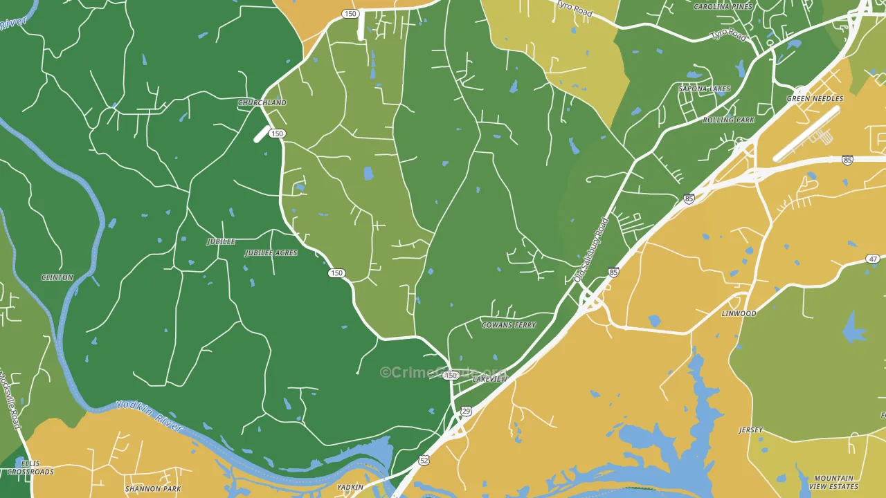 27299, NC Map of Drug-Related Crime Rates