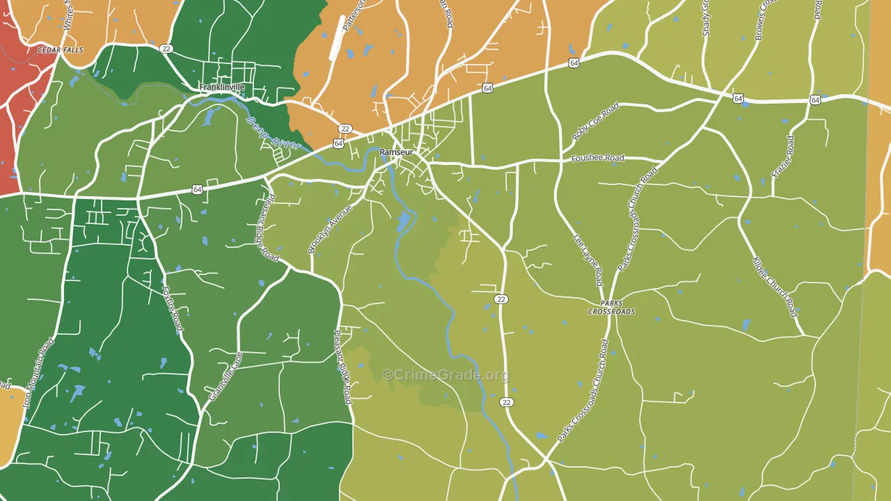 27316, NC Map of Drug-Related Crime Rates
