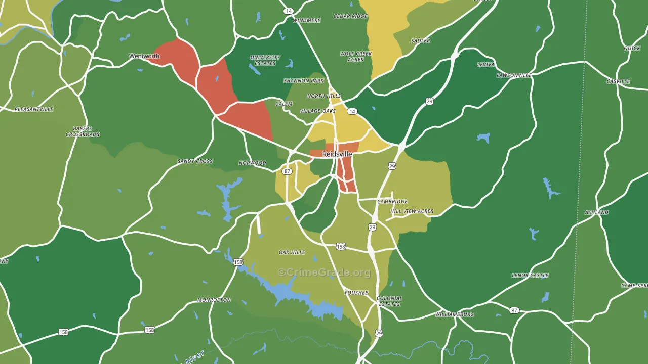 27320, NC Map of Drug-Related Crime Rates