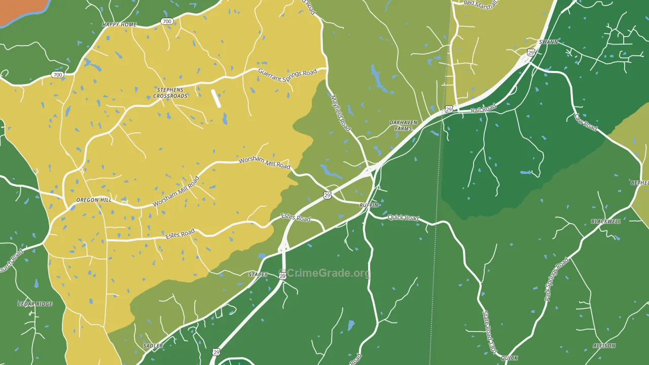 27326, NC Map of Drug-Related Crime Rates
