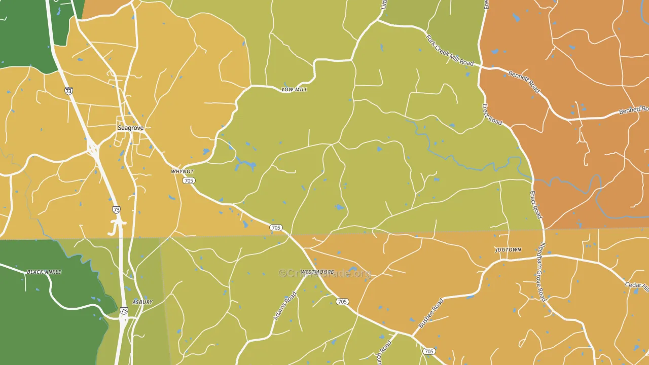 27341, NC Map of Drug-Related Crime Rates