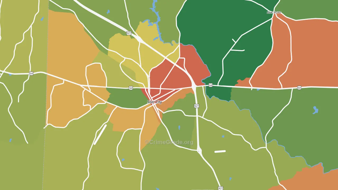 27344, NC Map of Drug-Related Crime Rates