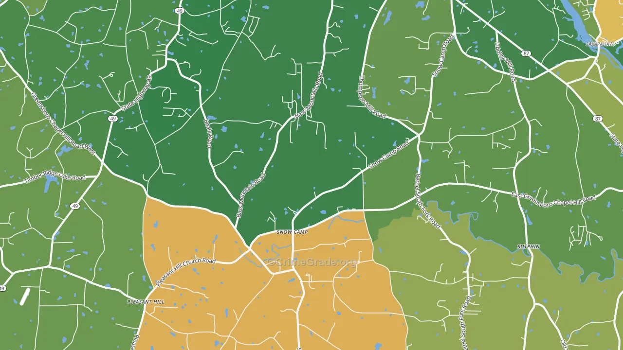 27349, NC Map of Drug-Related Crime Rates